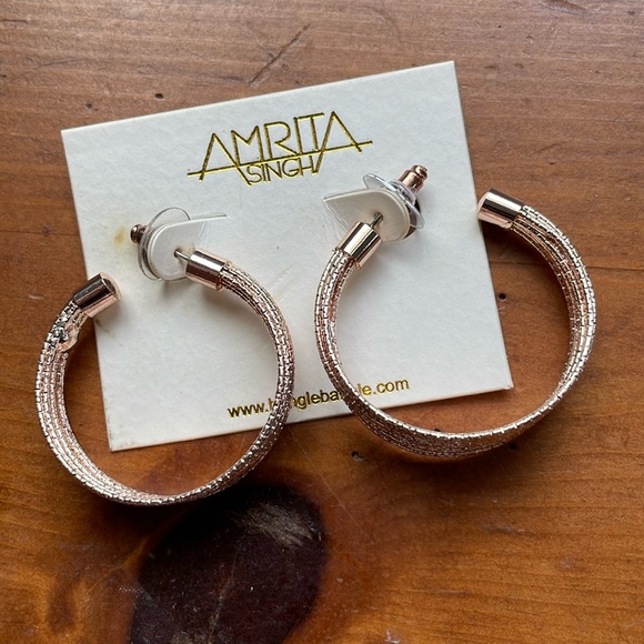 Amrita Singh Jewelry - Rose gold hoop earrings